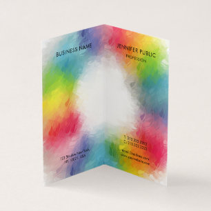 Cartão De Visita Modelo de Elegante Moderno de Monograma Colorido P