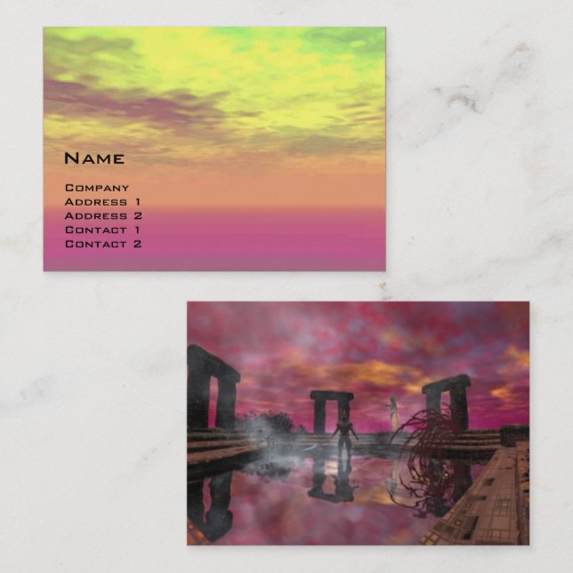 CARTÃO DE VISITA MODELO DE FICÇÃO DE ÁGUA (Frente/Verso)