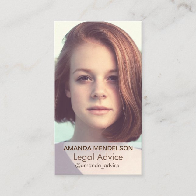 Cartão De Visita Modelo de foto vertical (Frente)