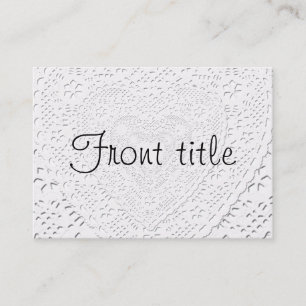 Cartão De Visita Modelo de fundo do Tecido de rendas brancas