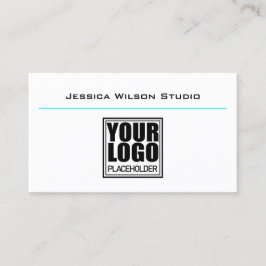 Cartão De Visita Modelo de logotipo branco clássico - moderno Studi