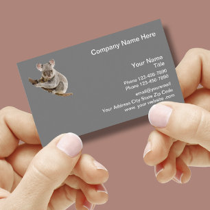 Cartão De Visita Modelo de Logotipo do Urso Koala