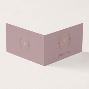 Cartão De Visita Modelo de luxo moderno Elegante com Script Manuscr