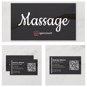 Cartão De Visita Modelo de Massagem de Terapia