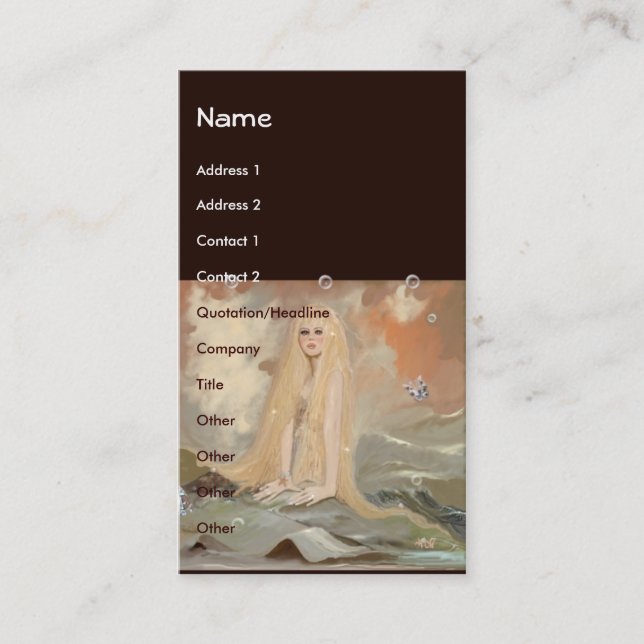 Cartão De Visita Modelo de Mermaid (Frente)