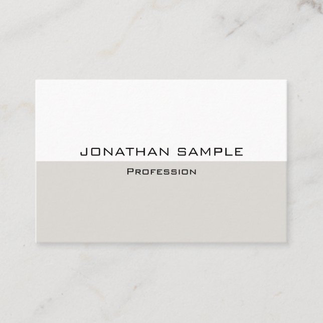 Cartão De Visita Modelo de moderno elegante profissional personaliz (Frente)