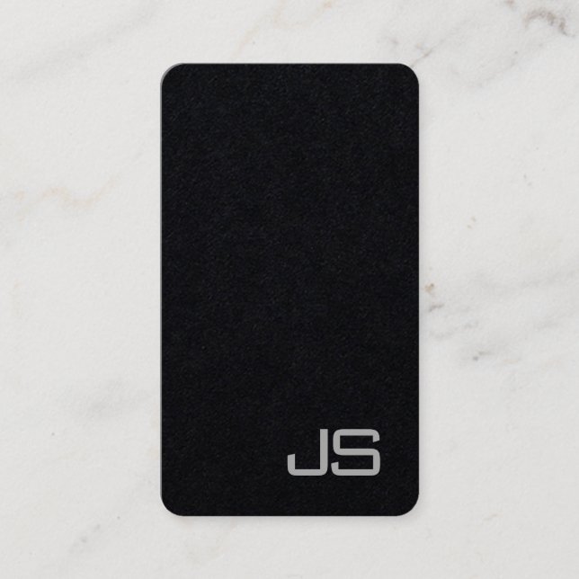 Cartão De Visita Modelo de Monograma Elegante Moderno Profissional (Frente)