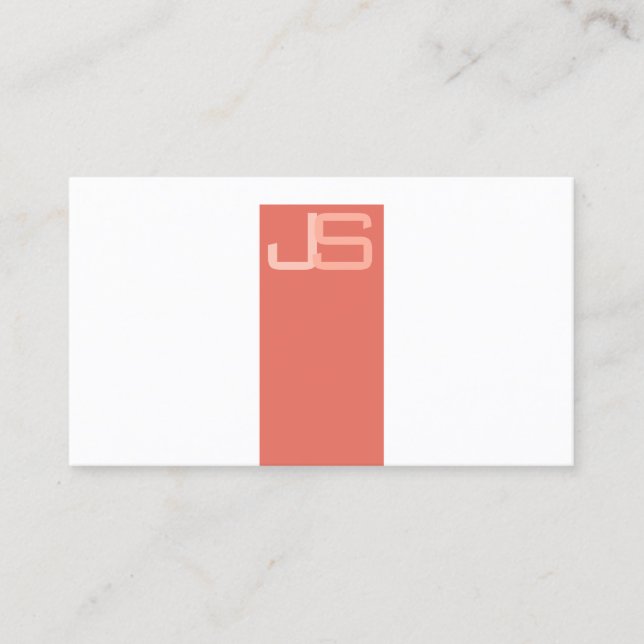 Cartão De Visita Modelo de Monograma Elegante Moderno Profissional (Frente)