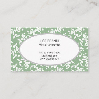 Cartão De Visita Modelo de Padrão Floral Decorativo