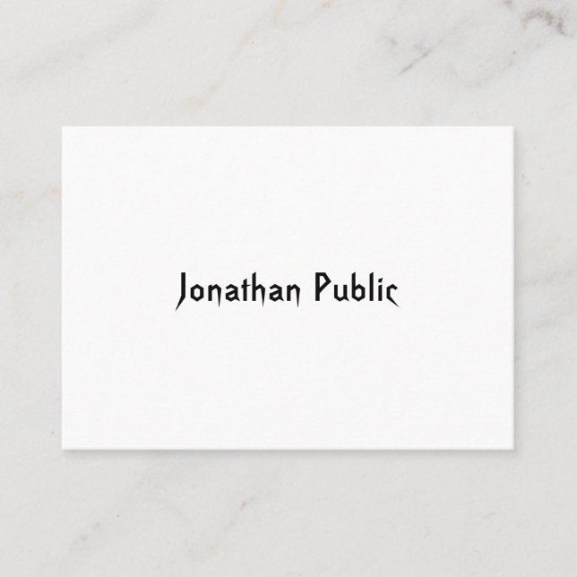 Cartão De Visita Modelo de Script de Mão de Tendência Moderna Profi (Frente)