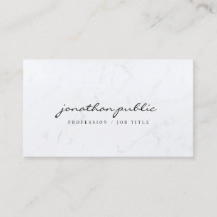 Cartão De Visita Modelo de Script de Mármore Elegante Perfil Luxuos