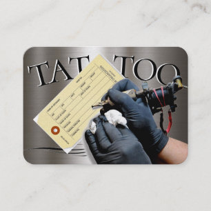 Cartão De Visita Modelo de tatuagem, 3,5" x 2,5" Carro comercial