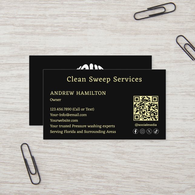 Cartão De Visita Modelo de Trabalho Moderno Simples do Serviço de L (Frente/Verso In Situ)