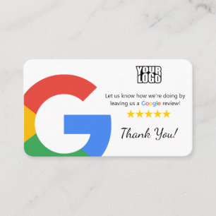 Cartão De Visita Modelo do Google Review Card com link de código QR