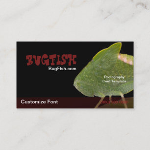 Cartão De Visita Modelo do inseto da fotografia de BugFish