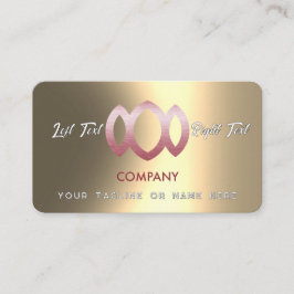 Cartão De Visita Modelo Dourado Metálico de Gradiente Moderno