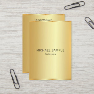 Cartão De Visita Modelo Dourado Moderno Profissional Personalizado