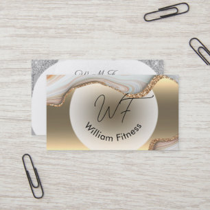 Cartão De Visita Modelo Editável Minimalista Elegante com Pingos de