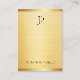 Cartão De Visita Modelo Elegante Dourado Faux Personalizado