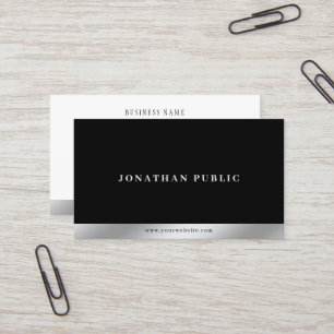 Cartão De Visita Modelo Elegante Moderno Personalizado Preto Branco