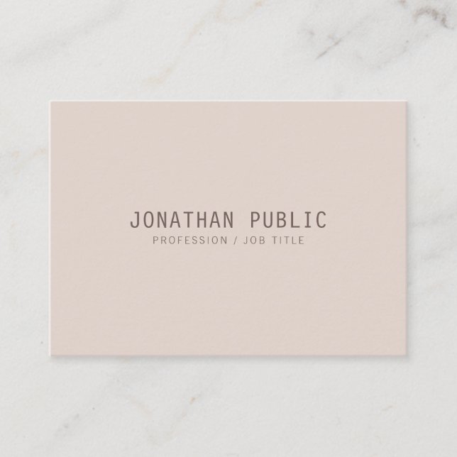 Cartão De Visita Modelo elegante na moda de Minimalistic das cores (Frente)