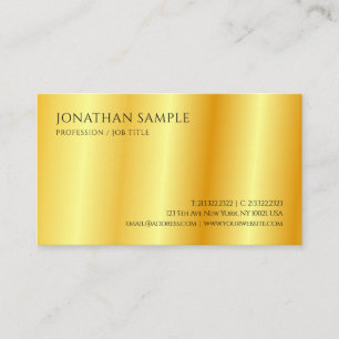 Cartão De Visita Modelo Elegante Profissional Moderno Olhar Dourado