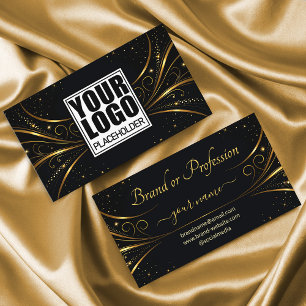 Cartão De Visita Modelo Extravagante de luxo Dourado