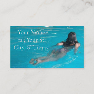Cartão De Visita Modelo feminino de natação Thunder_Cove