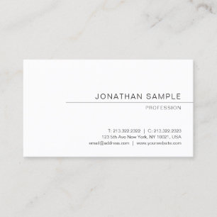 Cartão De Visita Modelo Minimalista Elegante Moderno Personalizado