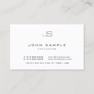 Cartão De Visita Modelo Minimalista Moderno Elegante Monograma