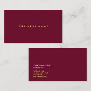 Cartão De Visita Modelo Minimalista Moderno Elegante Texto Dourado