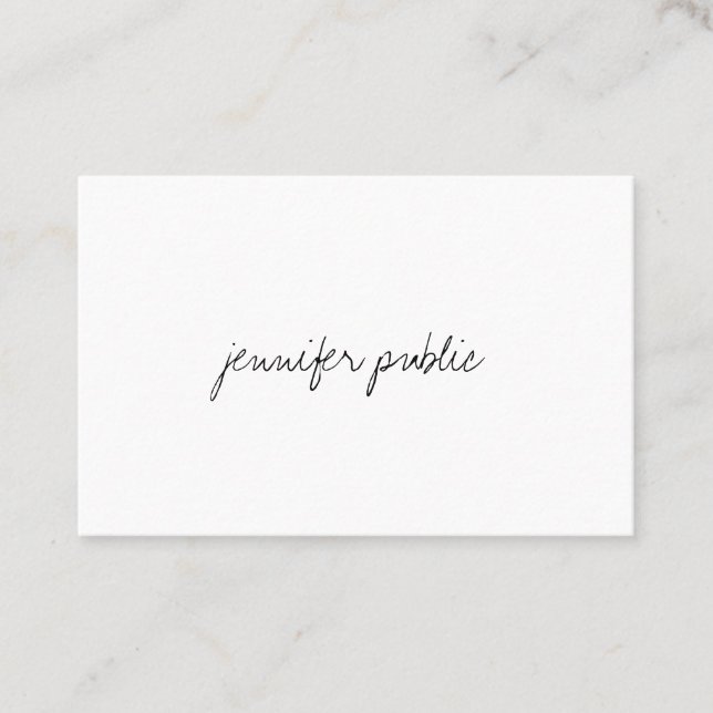 Cartão De Visita Modelo moderno criativo profissional do roteiro da (Frente)