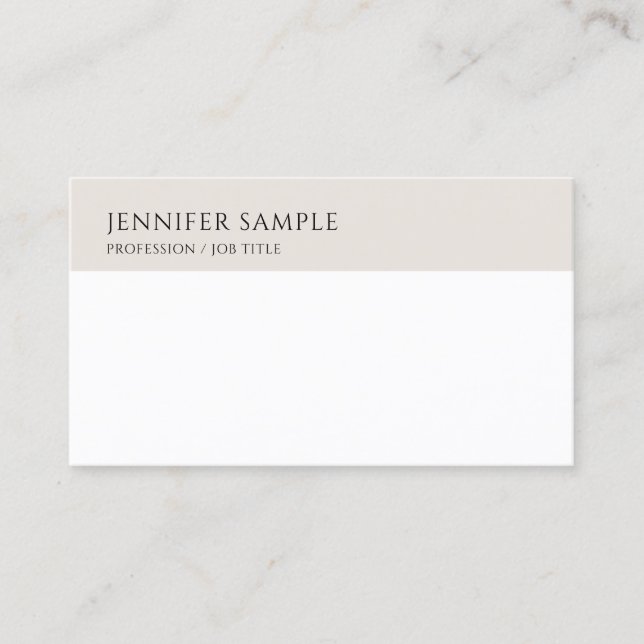 Cartão De Visita Modelo moderno e elegante, tendência simples perso (Frente)