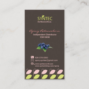 Cartão de visita Modelo para Syntec Nutraceutical