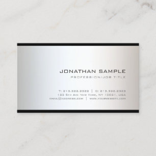 Cartão De Visita Modelo personalizado moderno elegante simples prof