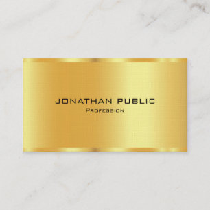 Cartão De Visita Modelo, preto e Dourado Premium Linen Luxury
