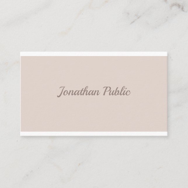 Cartão De Visita Modelo Professional Elegante Moderno de Escrita Ma (Frente)