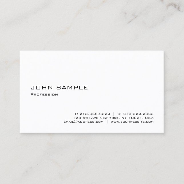 Cartão De Visita Modelo Professional Elegante Moderno Simples (Frente)