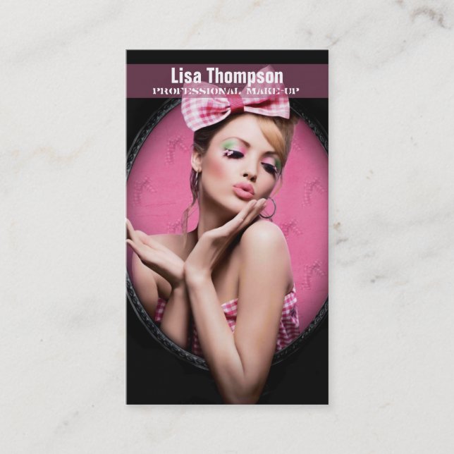 Cartão De Visita Modelo profissional do artista de (Frente)