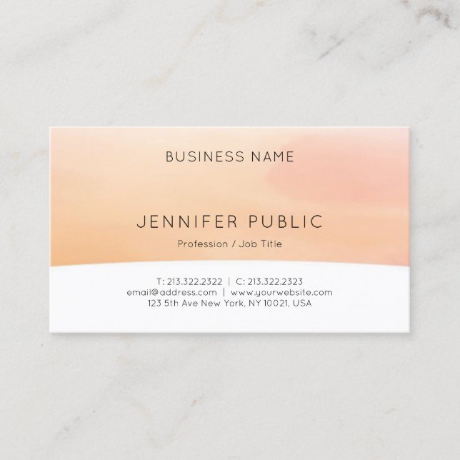 Cartão De Visita Modelo profissional minimalista criativo moderno (Frente)