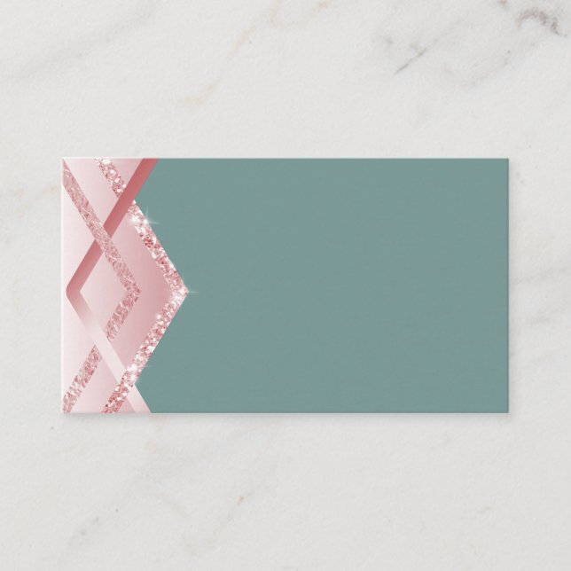 Cartão De Visita MODELO Rosegold Glitter (Frente)