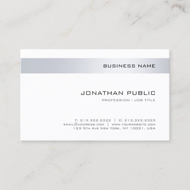 Cartão De Visita Modelo simples da Professional Modern Company (Frente)