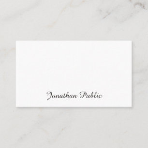 Cartão De Visita Modelo Simples de Script de Nome Manuscrito Modern