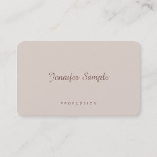 Cartão De Visita Modelo Simples de Script Elegante Moderno e Luxuos