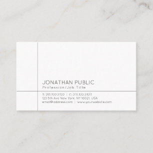 Cartão De Visita Modelo Simples e Profissional Elegante