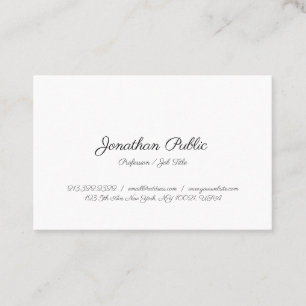 Cartão De Visita Modelo Simples Elegante Elegante Personalizado