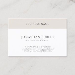 Cartão De Visita Modelo Simples Elegante Mínimo Moderno de Tendênci