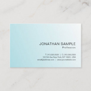 Cartão De Visita Modelo Simples Elegante Moderno Branco Trendy Azul