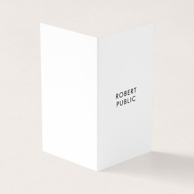 Cartão De Visita Modelo simples elegante moderno profissional (Exterior)