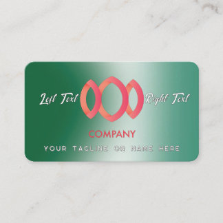 Cartão De Visita Modelo Verde Metálico de Gradiente Moderno